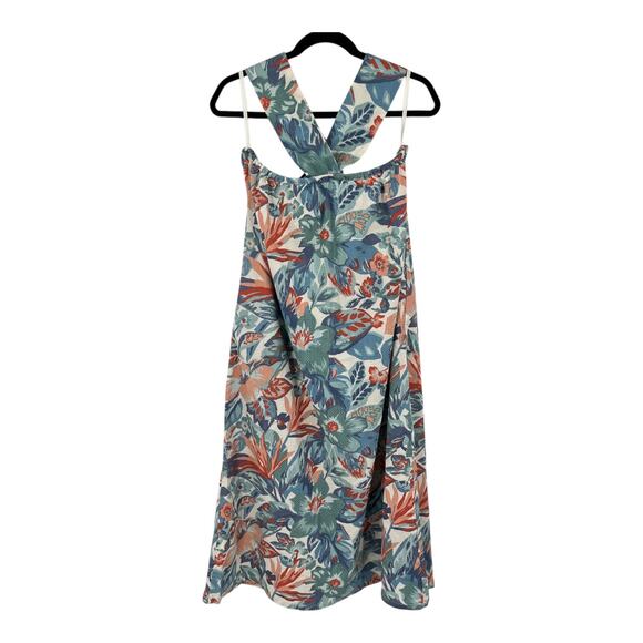 Faherty dress Bay Twist sleeveless halter midi floral size Medium M - Picture 5 of 8